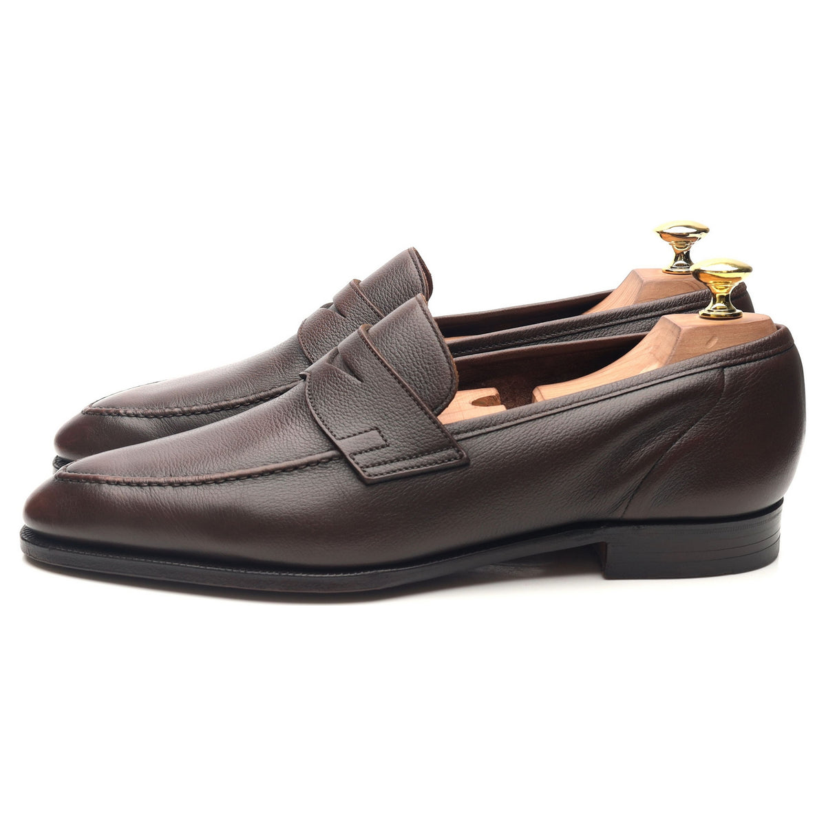 &#39;Teign&#39; Dark Brown Leather Loafers UK 8 E
