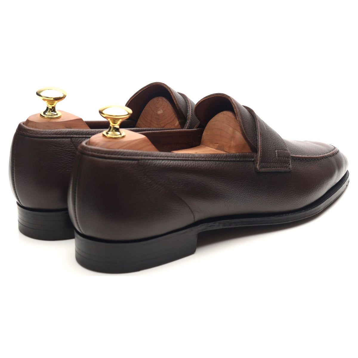 &#39;Teign&#39; Dark Brown Leather Loafers UK 8 E