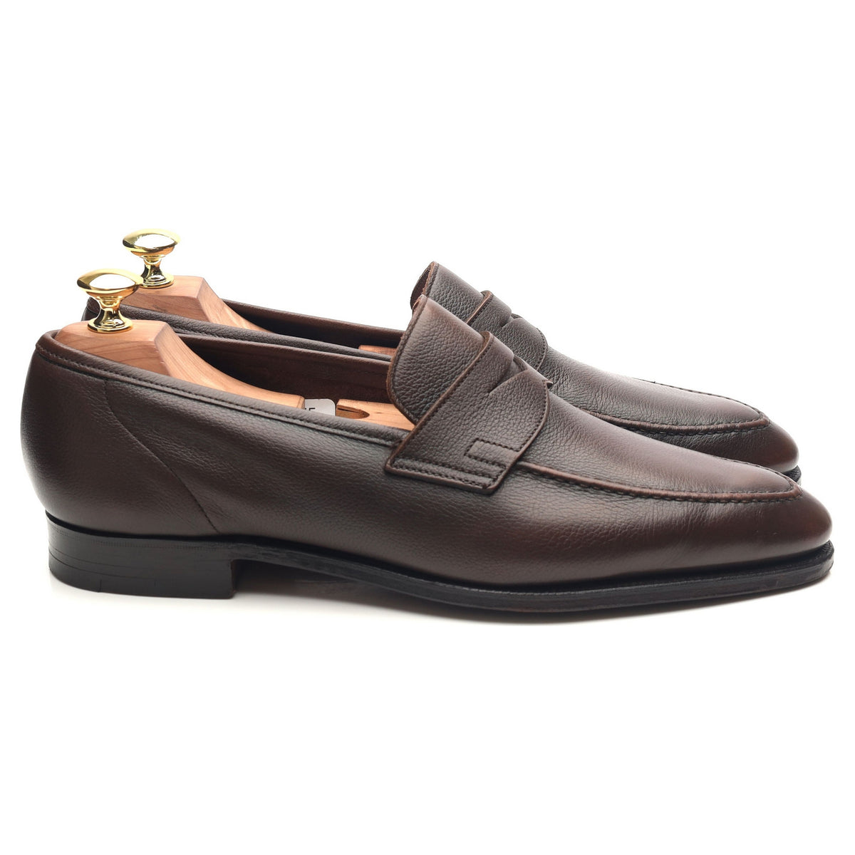 &#39;Teign&#39; Dark Brown Leather Loafers UK 8 E