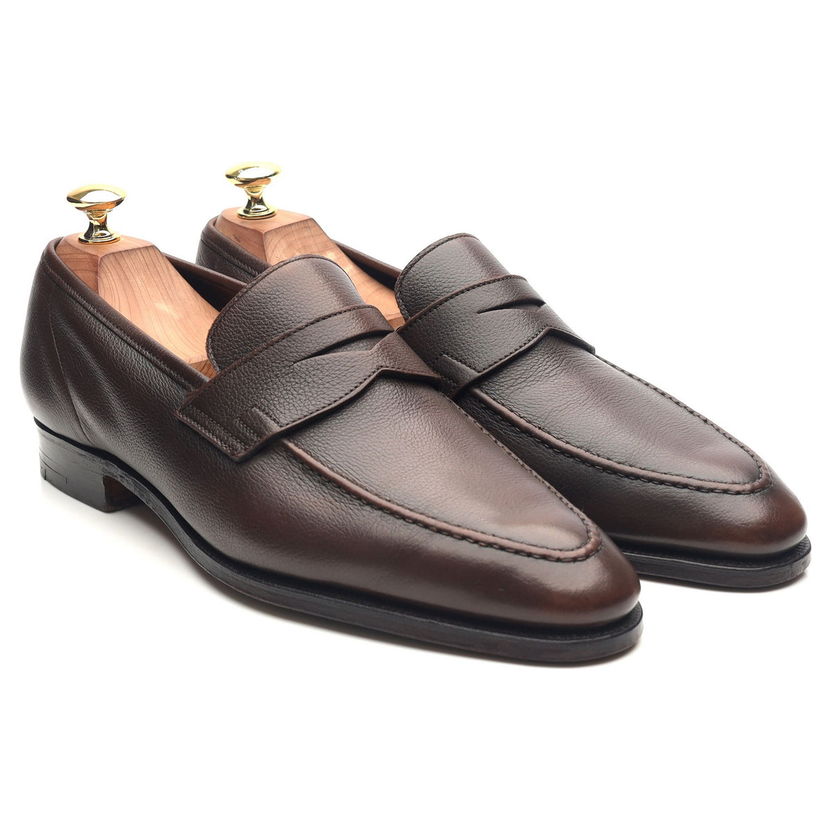&#39;Teign&#39; Dark Brown Leather Loafers UK 8 E