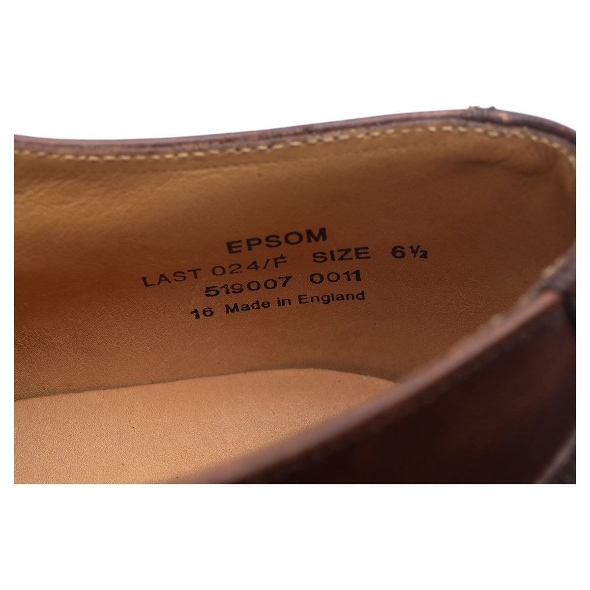 &#39;Epsom&#39; Brown Leather Derby UK 6.5 F