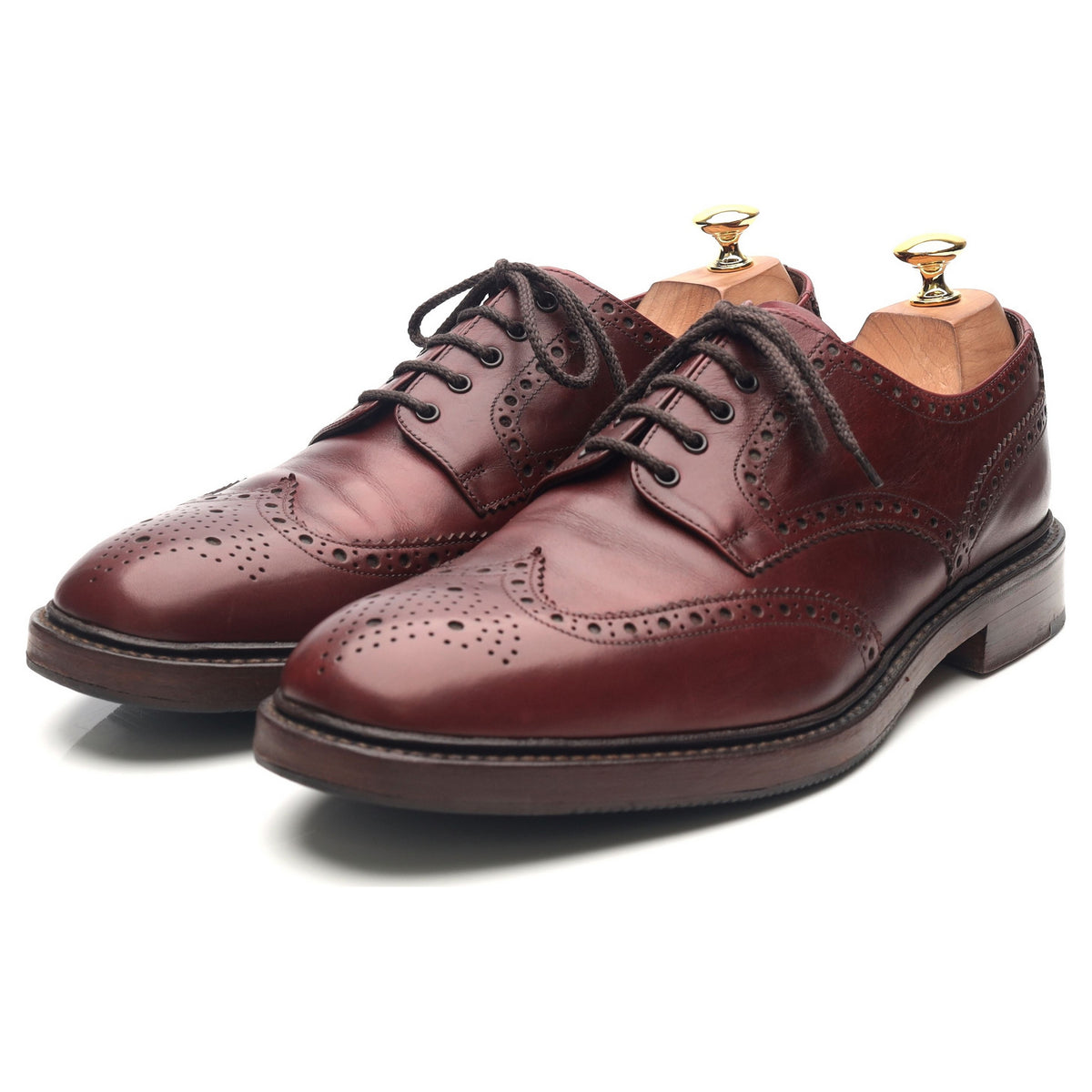 1880 &#39;Chester 2&#39; Burgundy Leather Derby Brogues UK 10 F