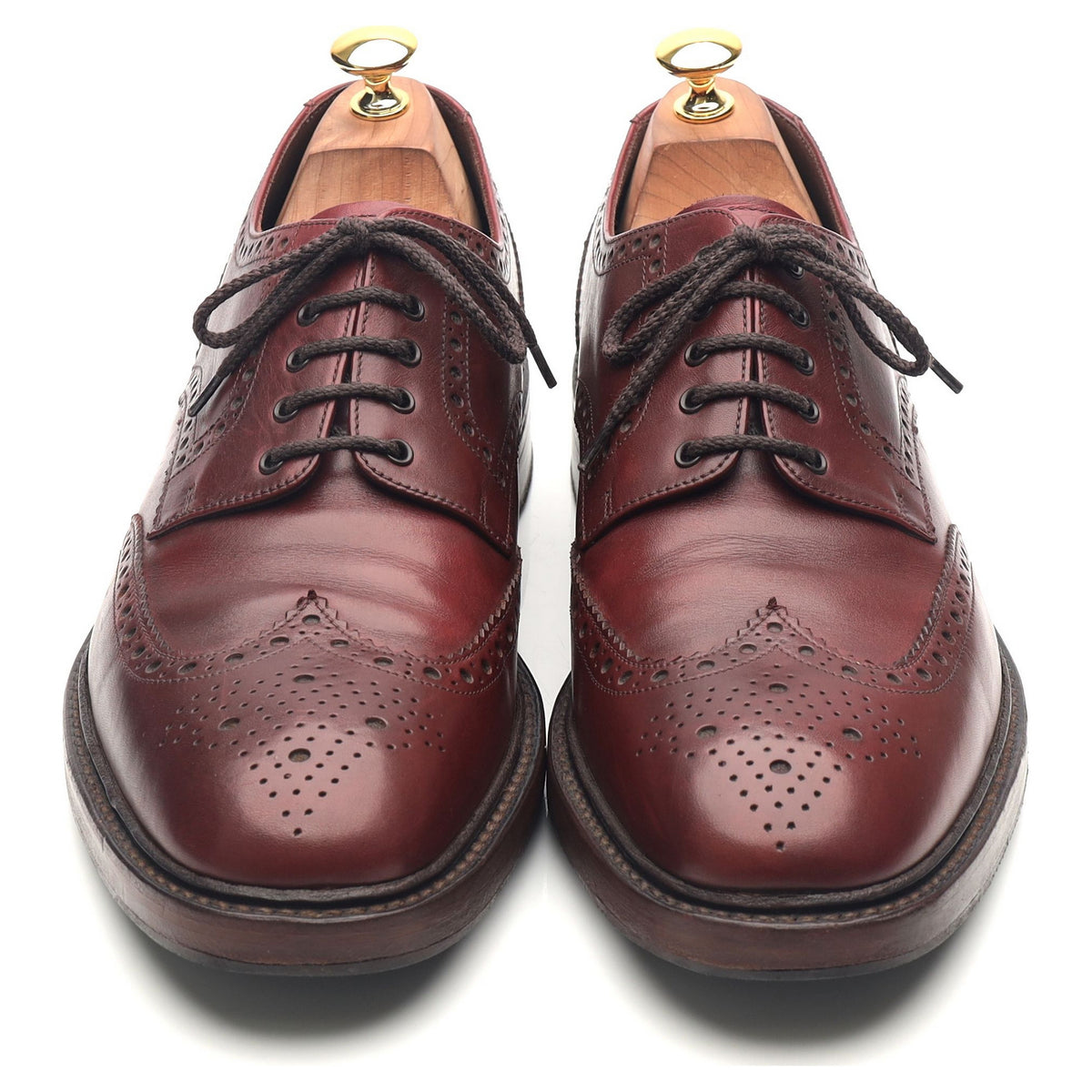 1880 &#39;Chester 2&#39; Burgundy Leather Derby Brogues UK 10 F