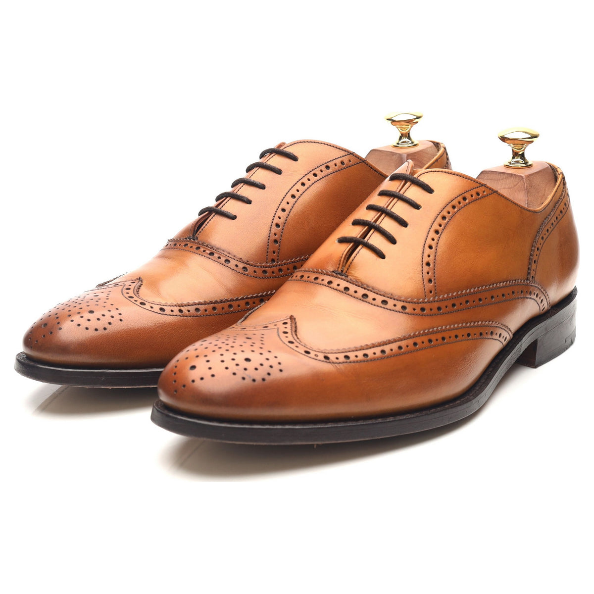 &#39;Newport&#39; Tan Brown Leather Brogues UK 9 G