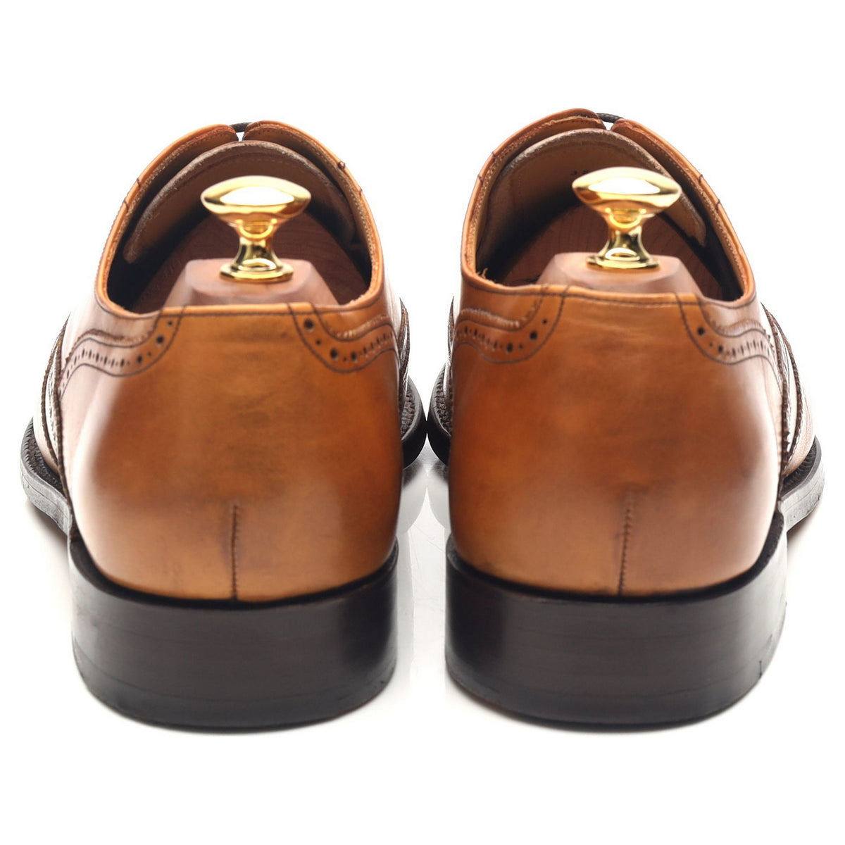 &#39;Newport&#39; Tan Brown Leather Brogues UK 9 G