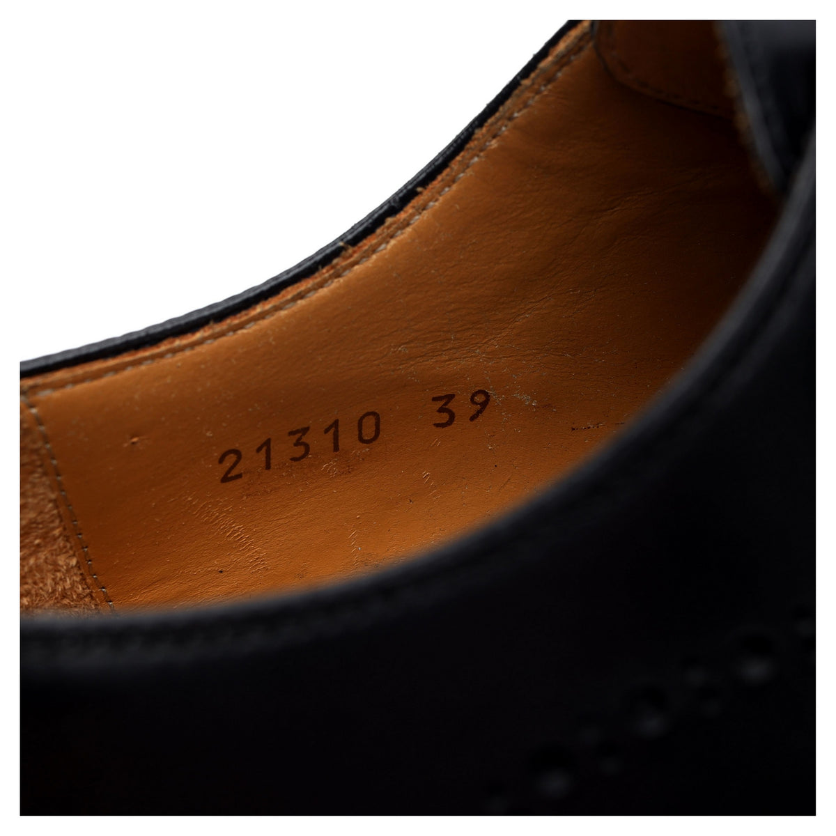 &#39;21310&#39; Black Leather Oxford Brogues UK 5 EU 39