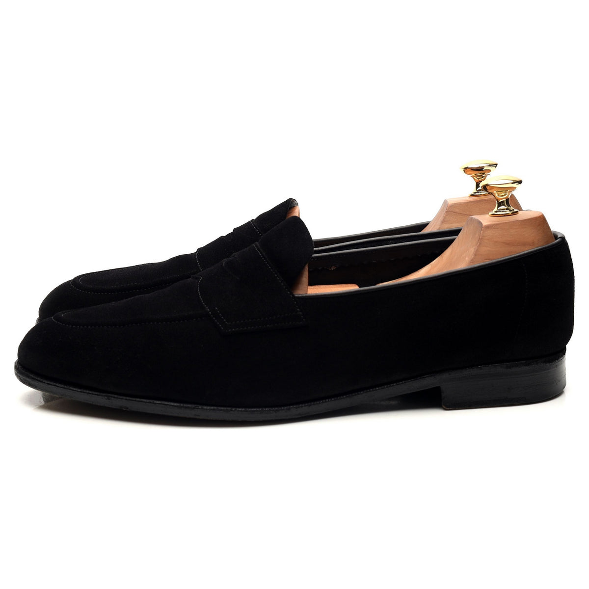 &#39;Piccadilly&#39; Black Suede Loafers UK 10 E