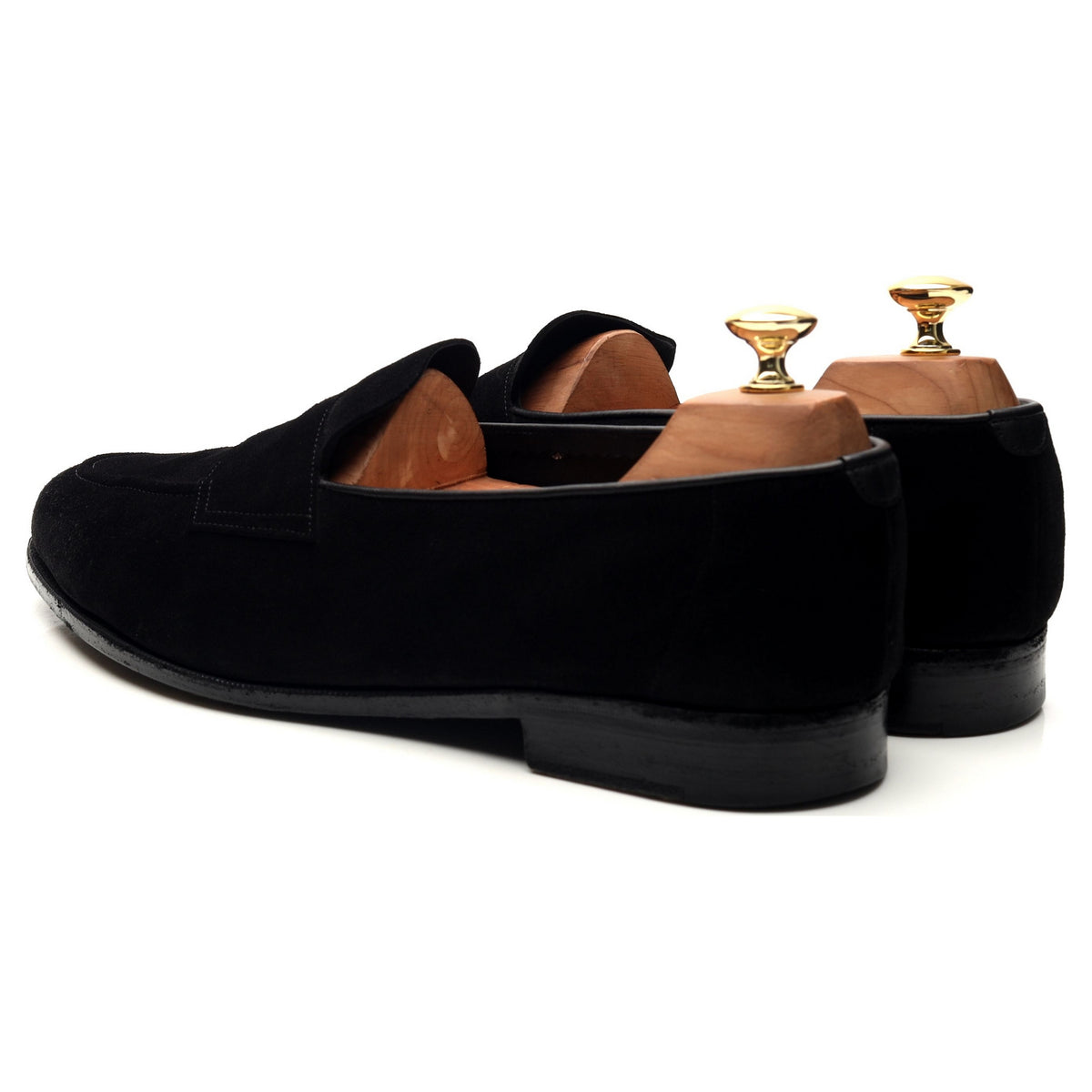 &#39;Piccadilly&#39; Black Suede Loafers UK 10 E