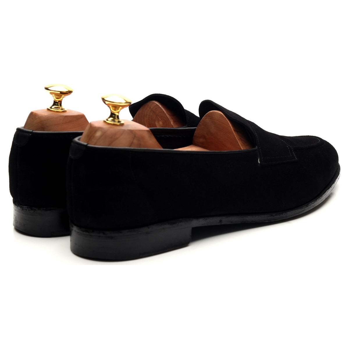 &#39;Piccadilly&#39; Black Suede Loafers UK 10 E