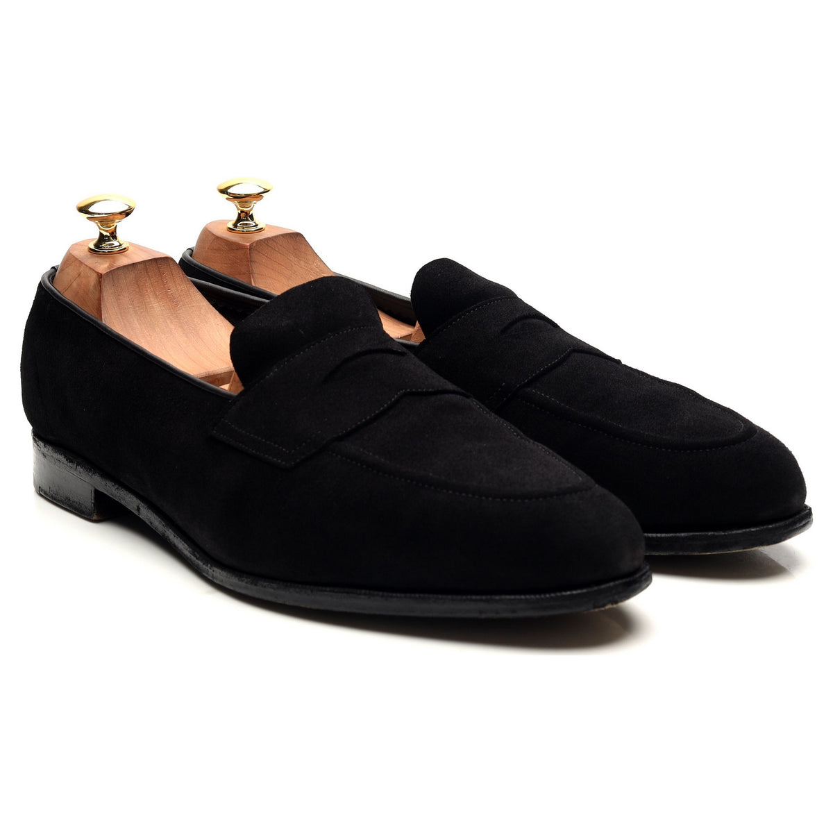 &#39;Piccadilly&#39; Black Suede Loafers UK 10 E