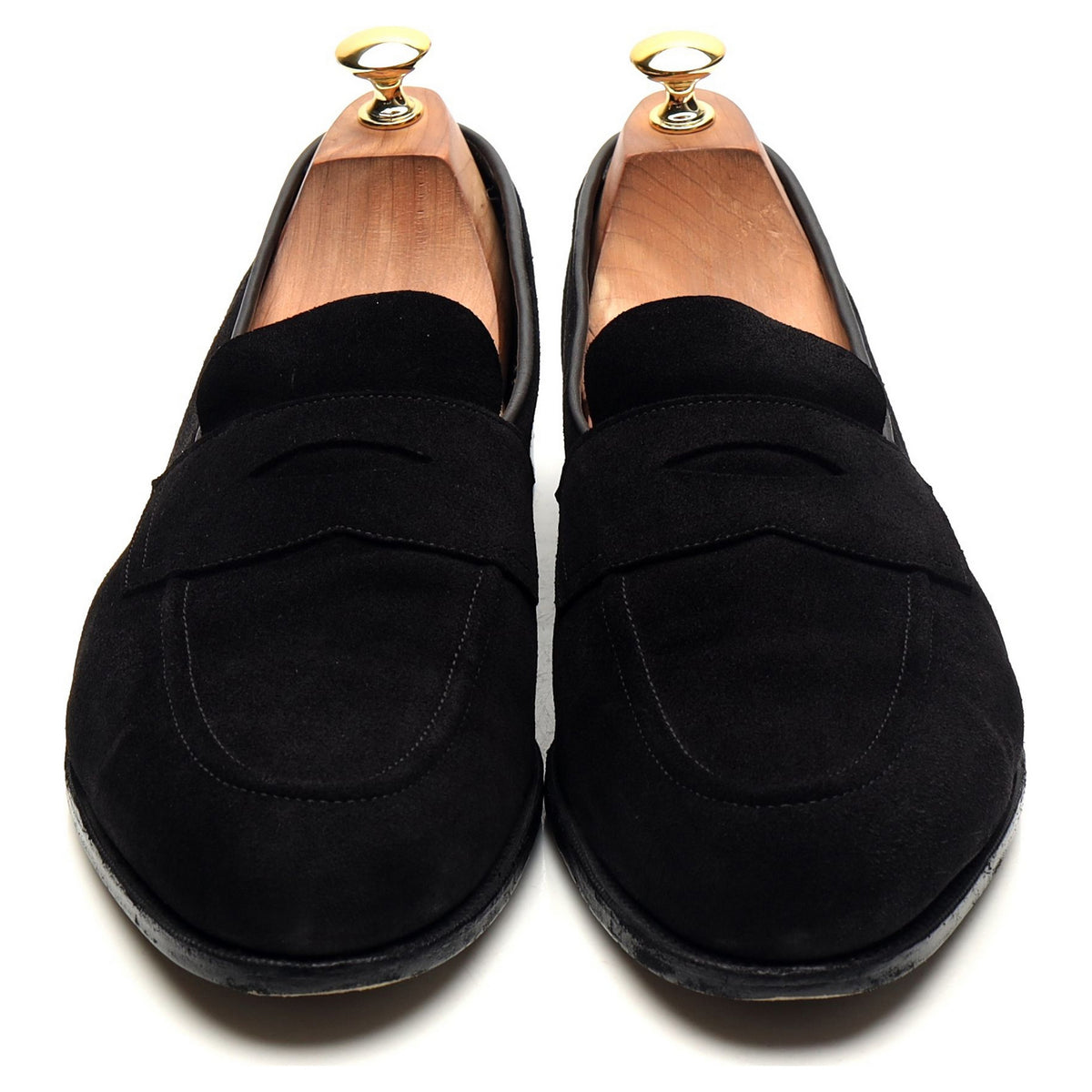 &#39;Piccadilly&#39; Black Suede Loafers UK 10 E