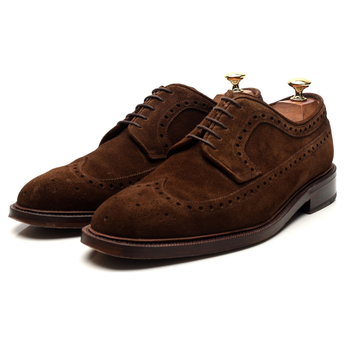 &#39;Jermyn&#39; Brown Suede Derby Brogues UK 9