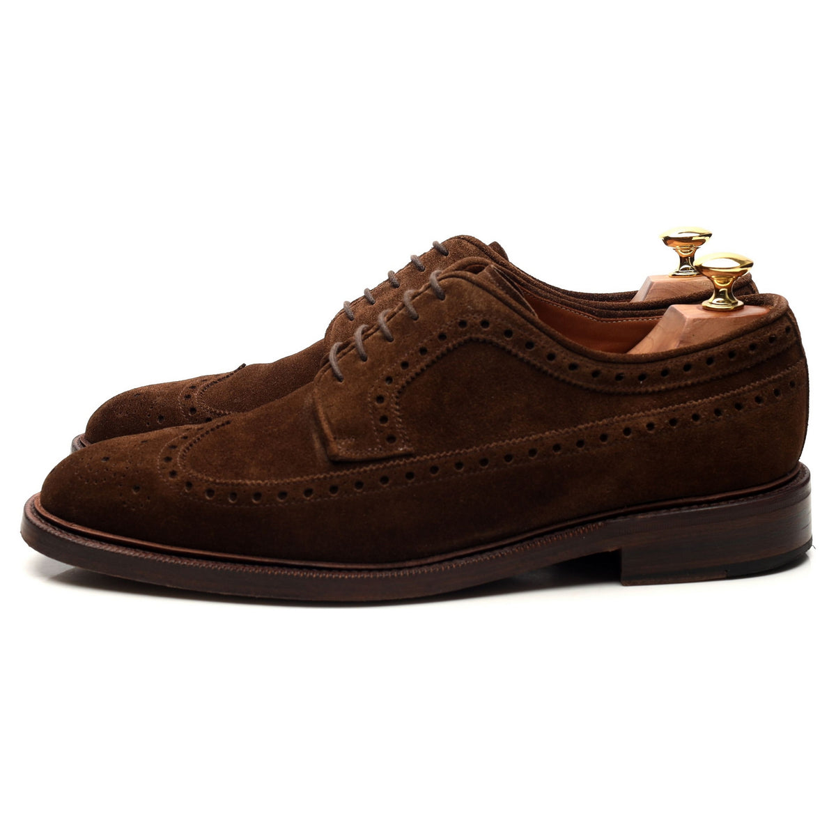 &#39;Jermyn&#39; Brown Suede Derby Brogues UK 9