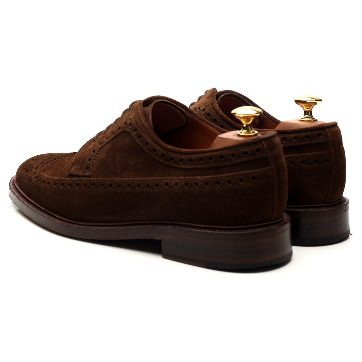 &#39;Jermyn&#39; Brown Suede Derby Brogues UK 9