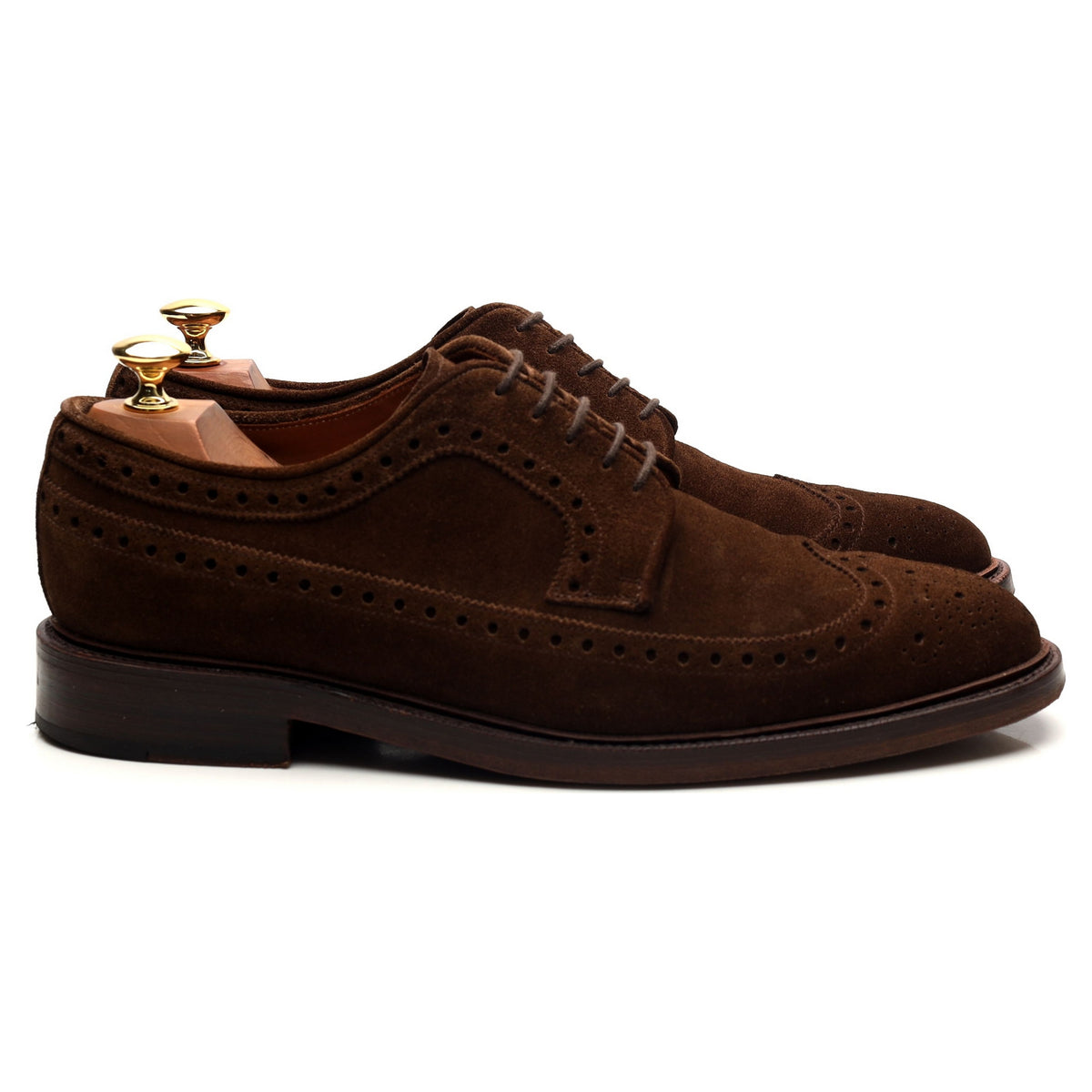 &#39;Jermyn&#39; Brown Suede Derby Brogues UK 9