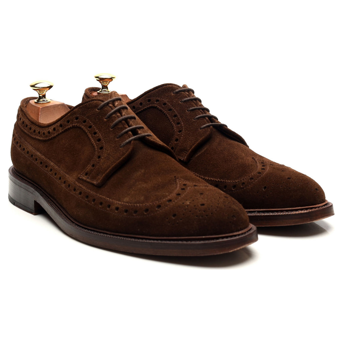 &#39;Jermyn&#39; Brown Suede Derby Brogues UK 9