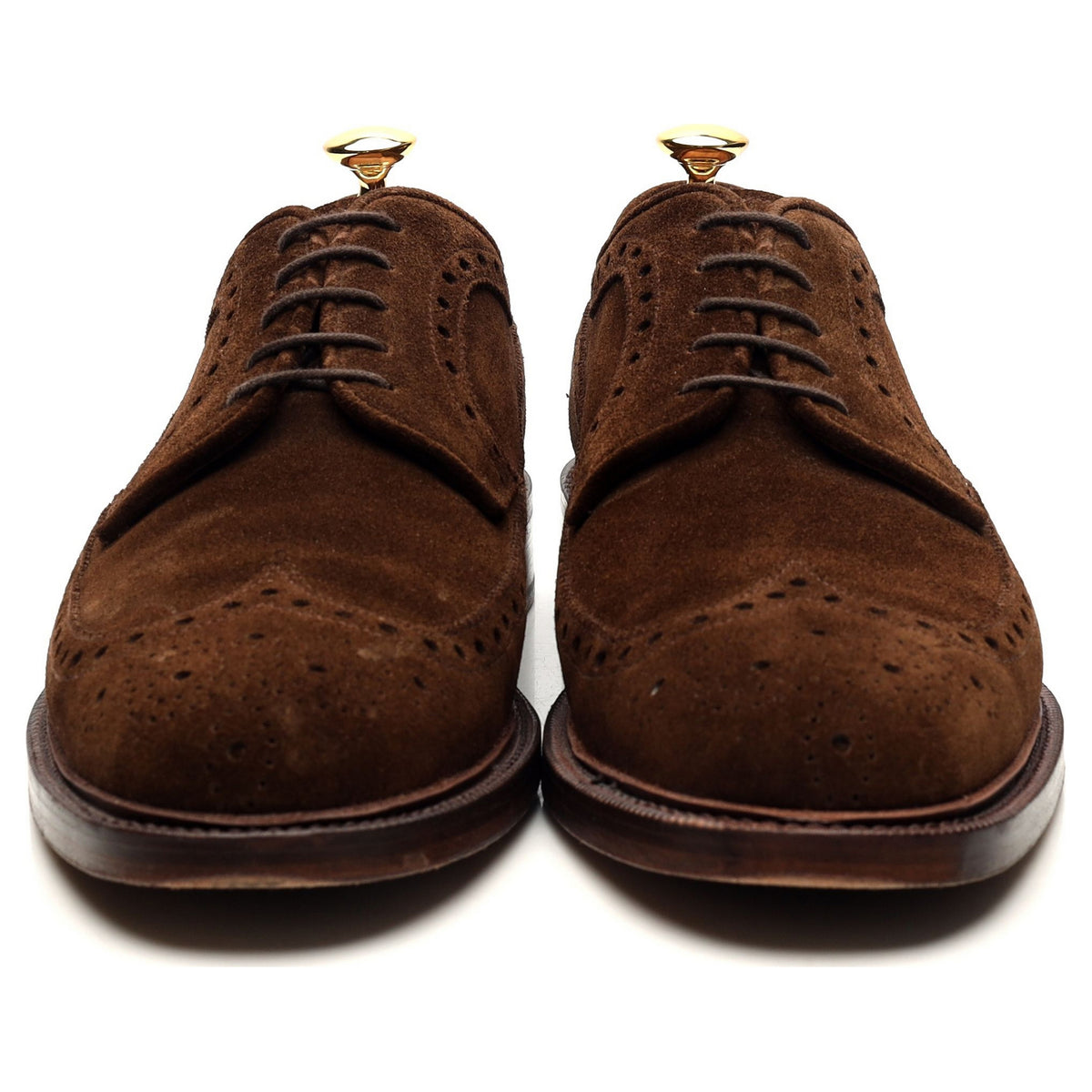 &#39;Jermyn&#39; Brown Suede Derby Brogues UK 9