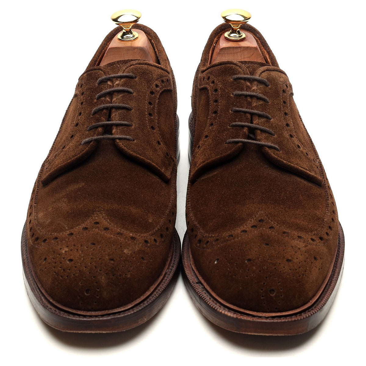 &#39;Jermyn&#39; Brown Suede Derby Brogues UK 9