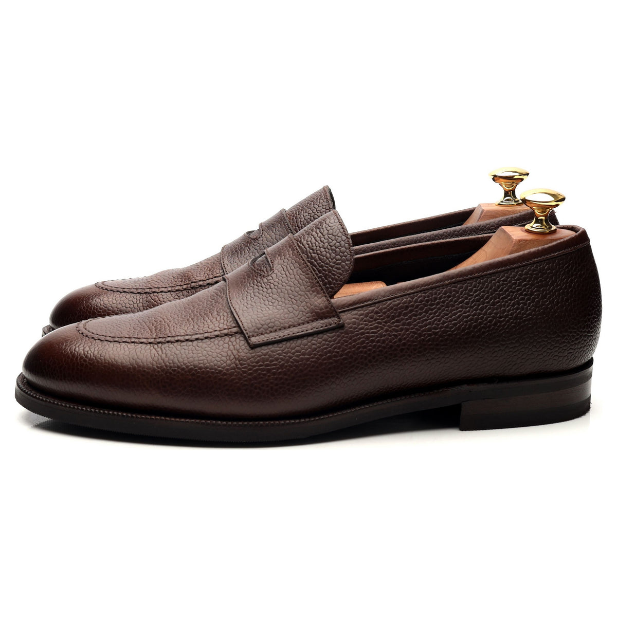 &#39;Foster&#39; Dark Brown Leather Loafers UK 9