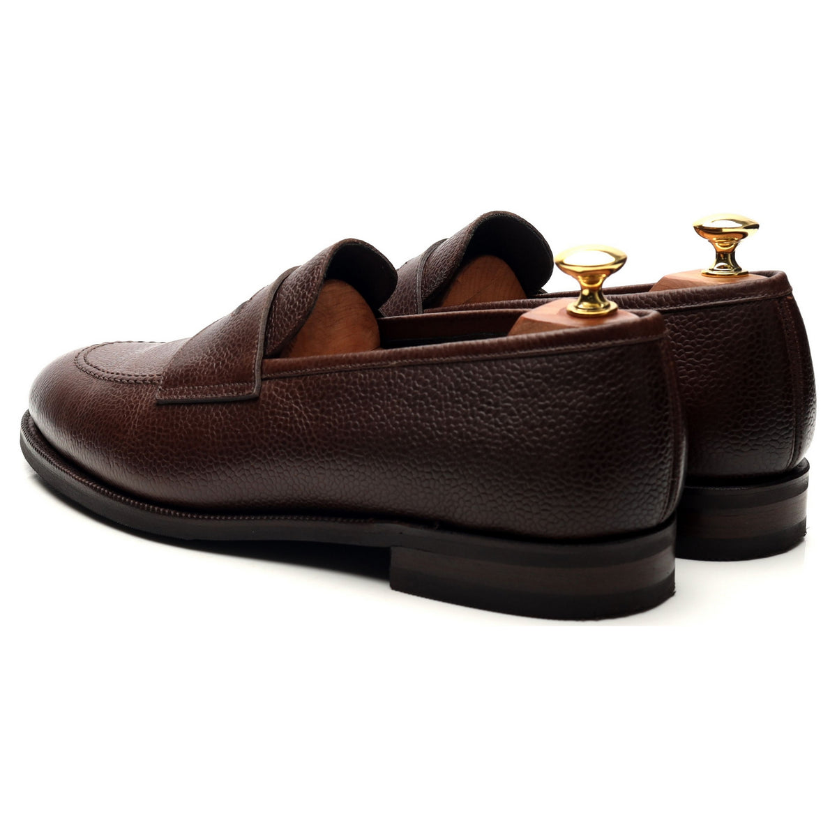 &#39;Foster&#39; Dark Brown Leather Loafers UK 9