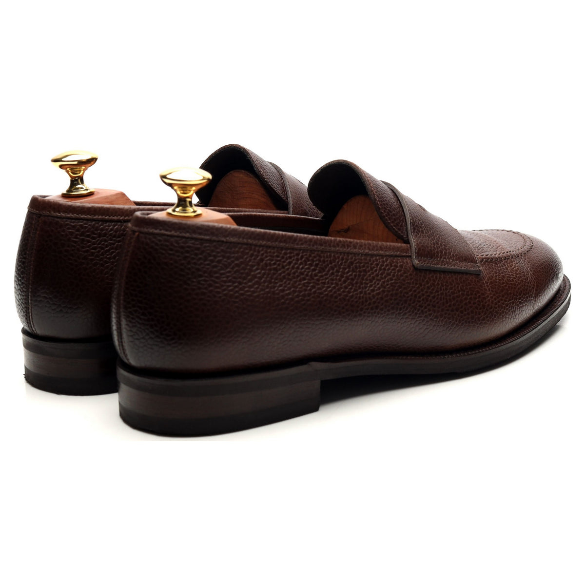 &#39;Foster&#39; Dark Brown Leather Loafers UK 9