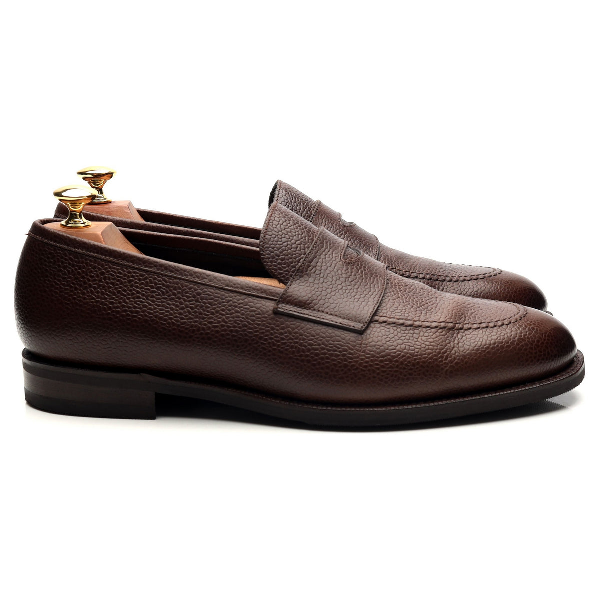 &#39;Foster&#39; Dark Brown Leather Loafers UK 9