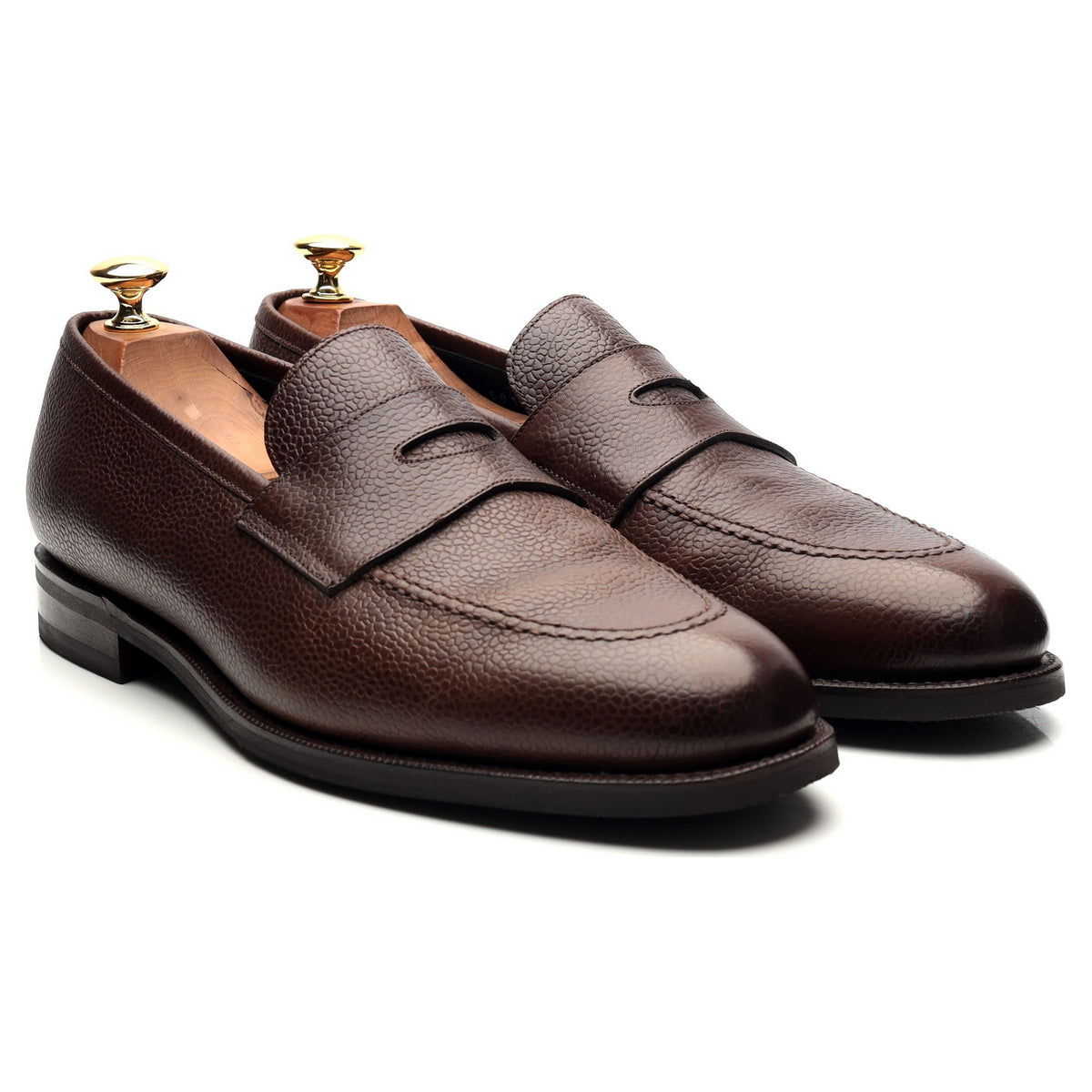 &#39;Foster&#39; Dark Brown Leather Loafers UK 9