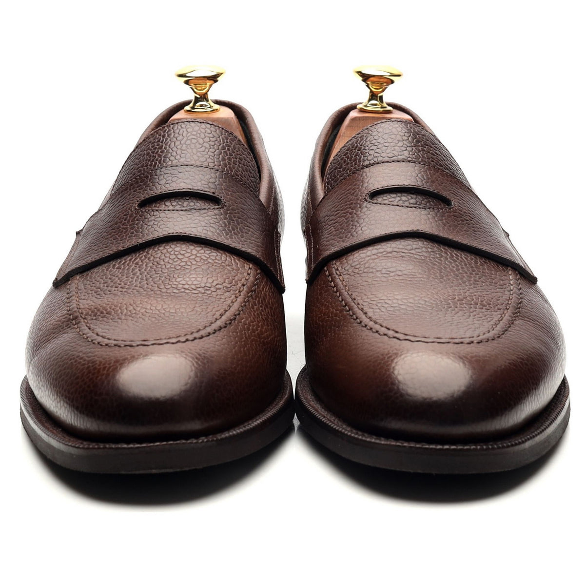 &#39;Foster&#39; Dark Brown Leather Loafers UK 9