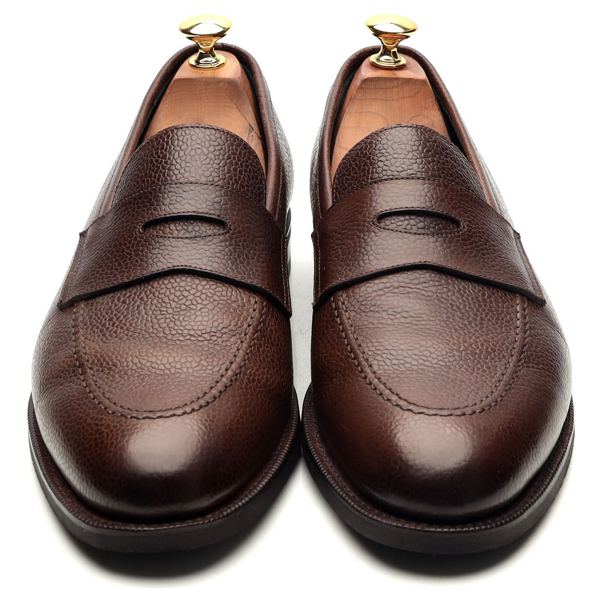 &#39;Foster&#39; Dark Brown Leather Loafers UK 9