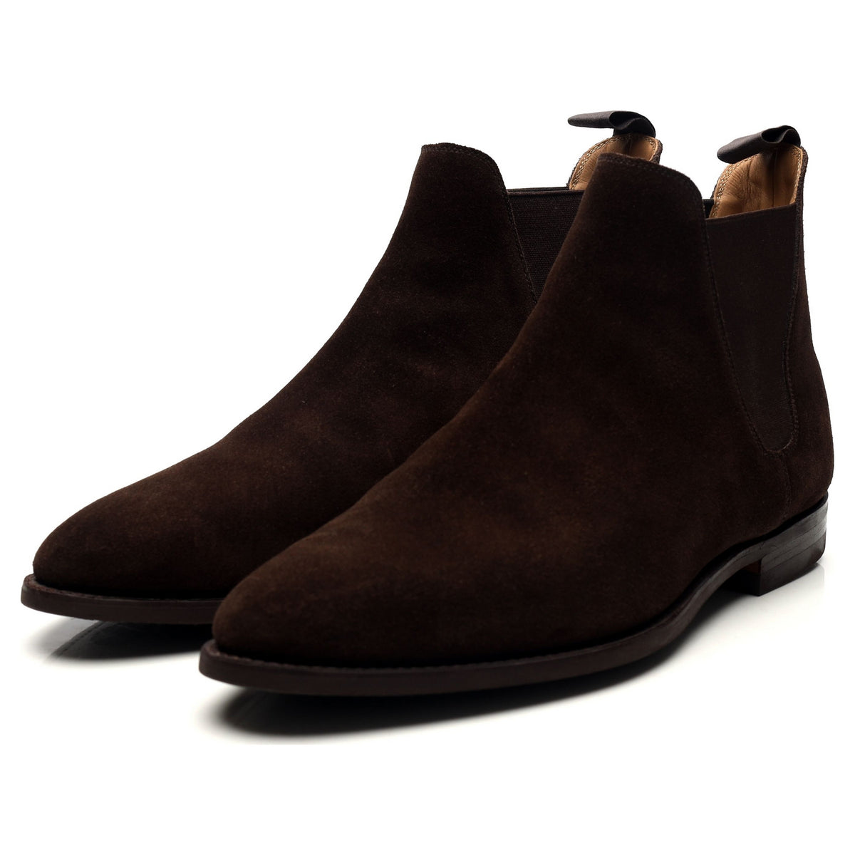 &#39;Chelsea 8&#39; Dark Brown Suede Chelsea Boots UK 10 G