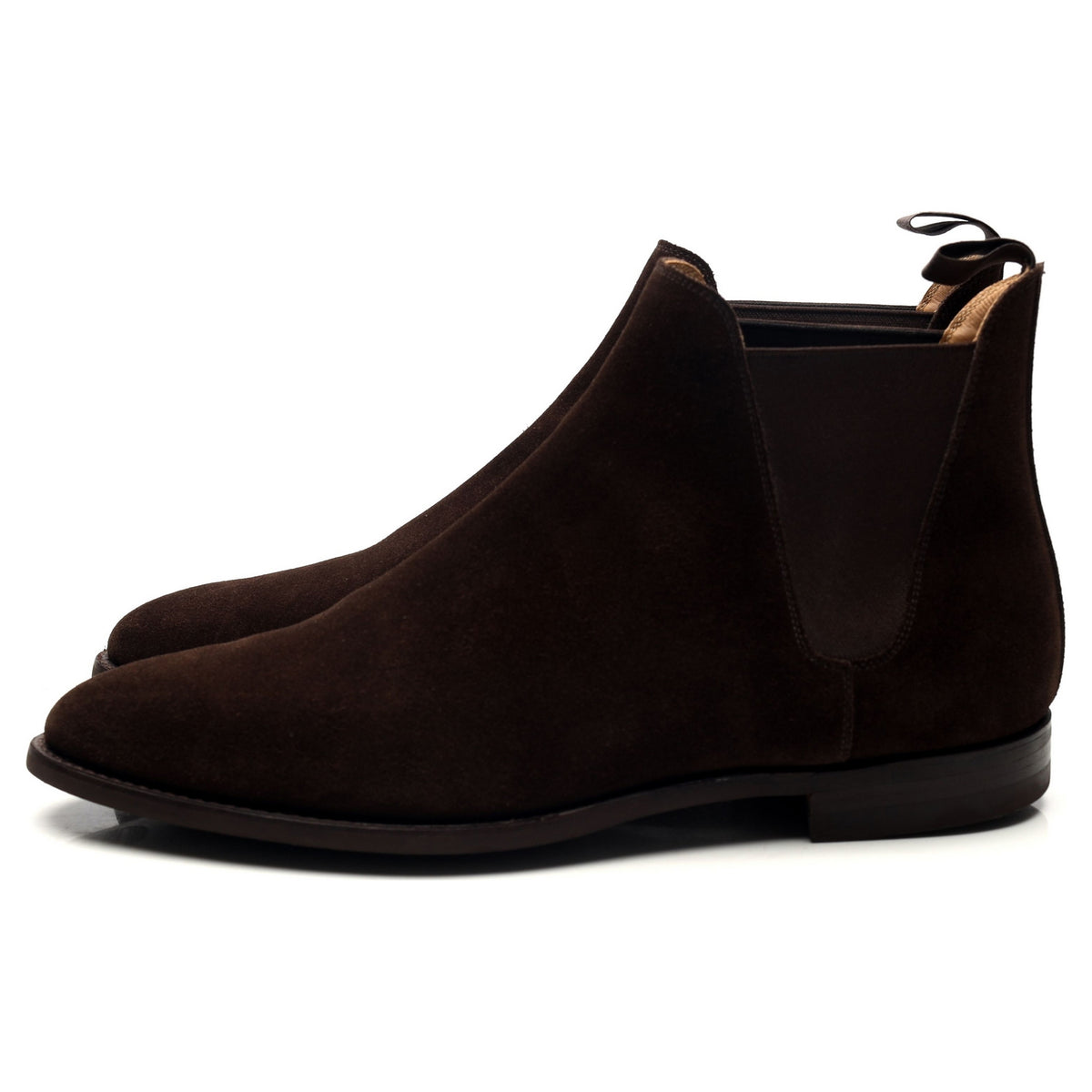 &#39;Chelsea 8&#39; Dark Brown Suede Chelsea Boots UK 10 G