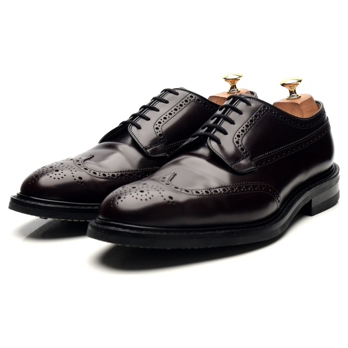 &#39;Grafton&#39; Burgundy Leather Derby Brogues UK 10 G