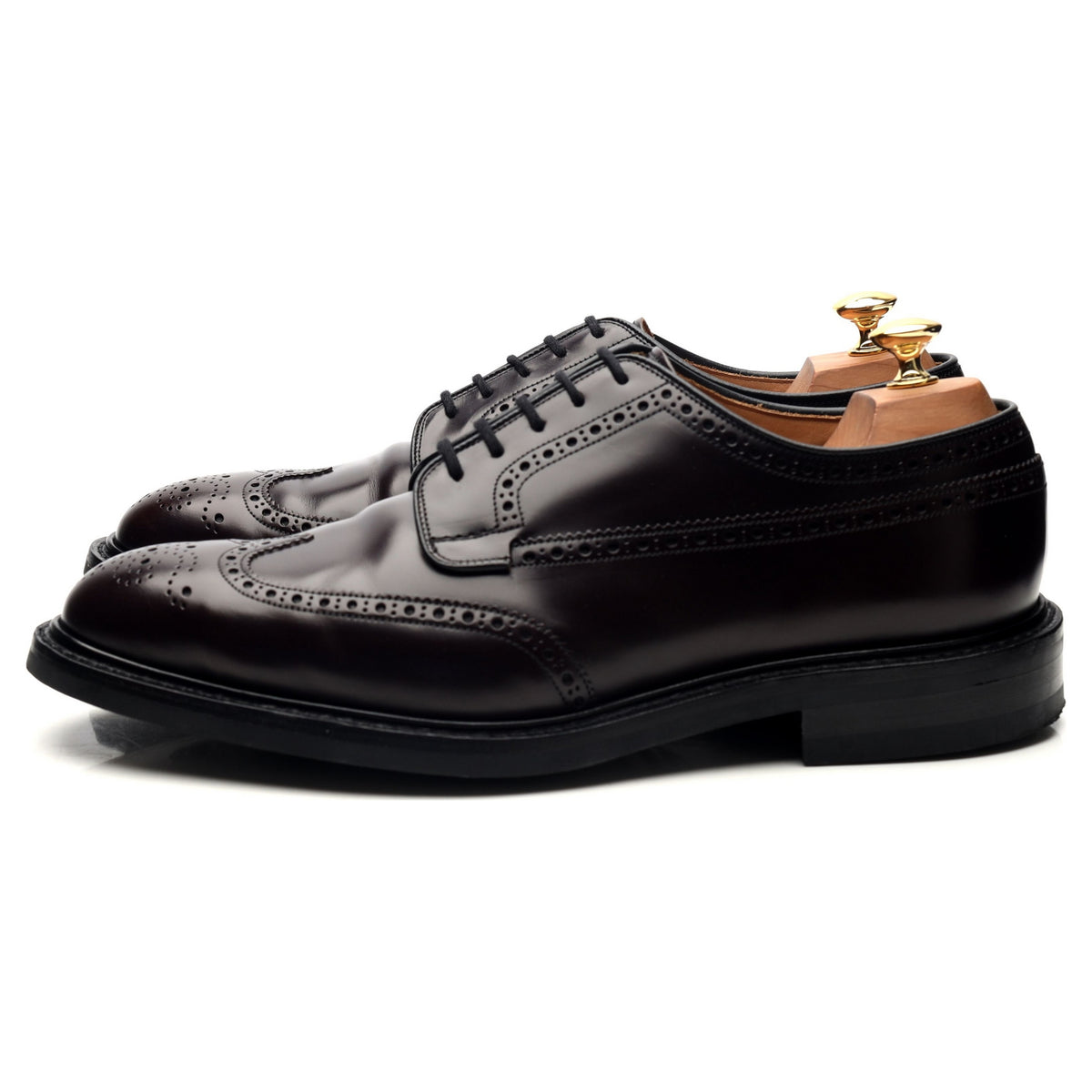 &#39;Grafton&#39; Burgundy Leather Derby Brogues UK 10 G