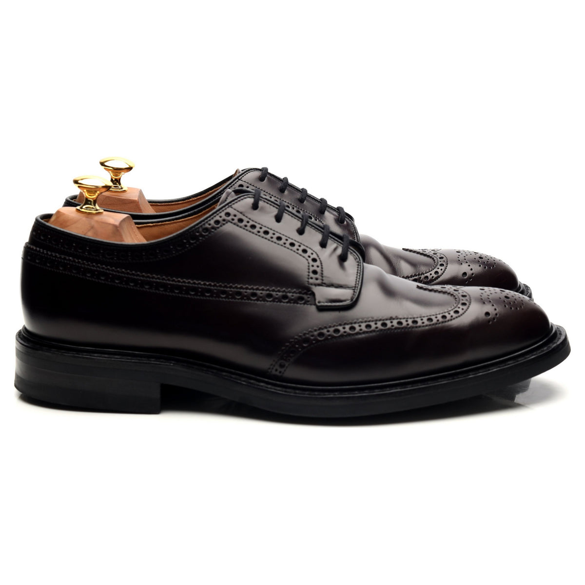 &#39;Grafton&#39; Burgundy Leather Derby Brogues UK 10 G