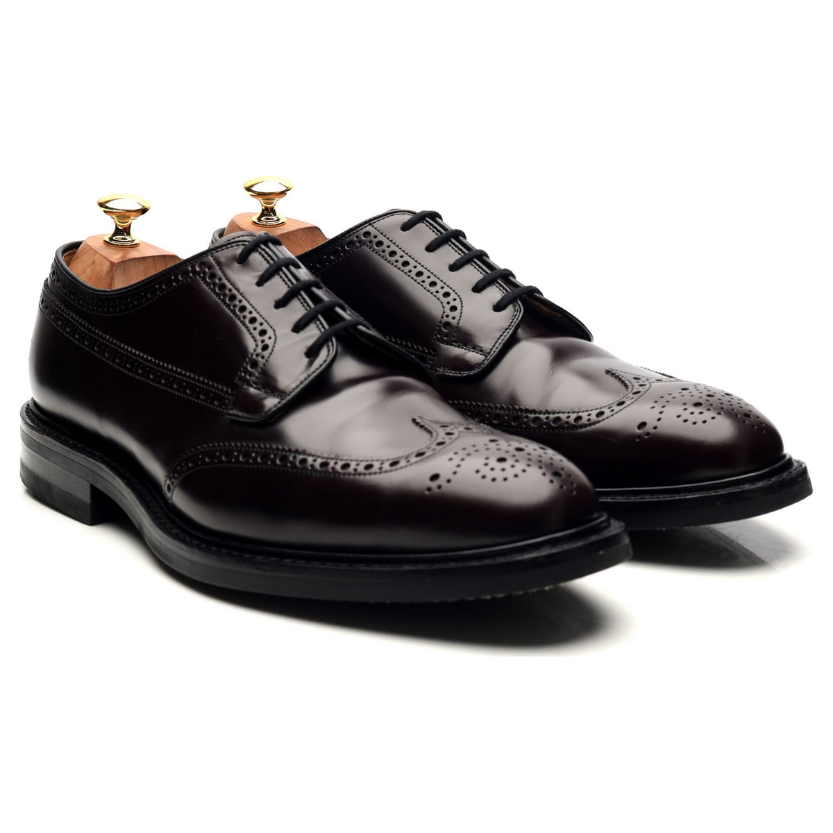 &#39;Grafton&#39; Burgundy Leather Derby Brogues UK 10 G