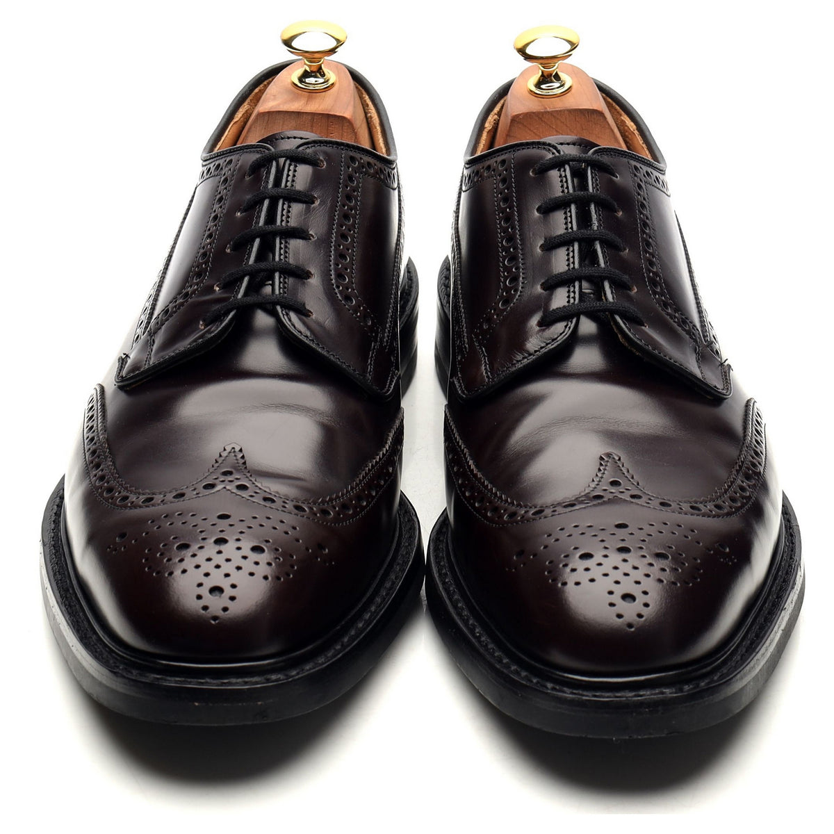 &#39;Grafton&#39; Burgundy Leather Derby Brogues UK 10 G