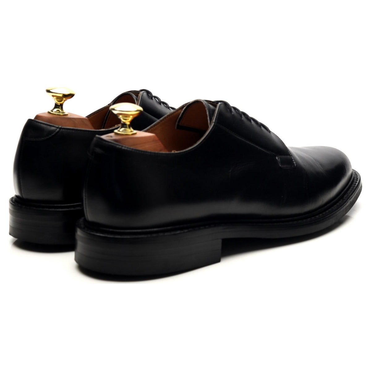 &#39;Deal&#39; Black Leather Derby UK 8 F