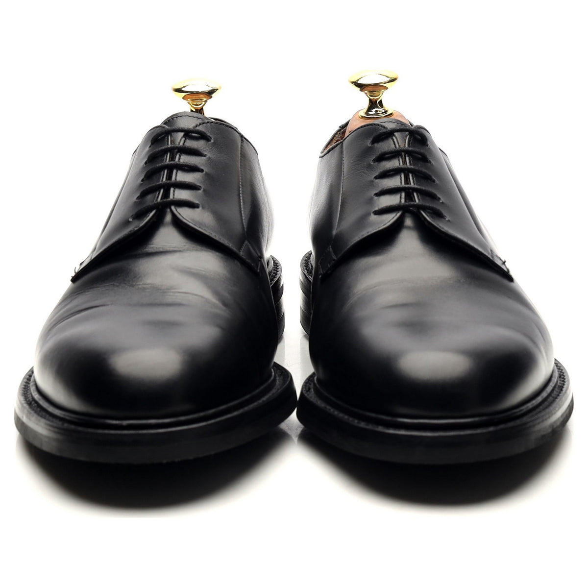 &#39;Deal&#39; Black Leather Derby UK 8 F