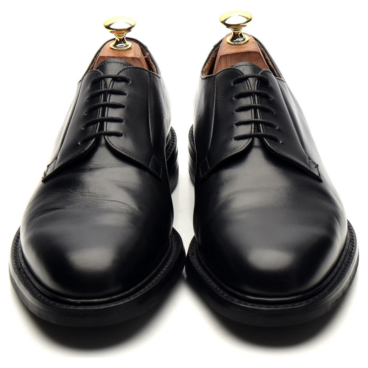 &#39;Deal&#39; Black Leather Derby UK 8 F