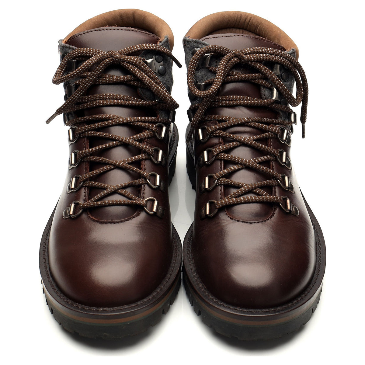 Fox Dark Brown Leather Hiking Boots UK 7