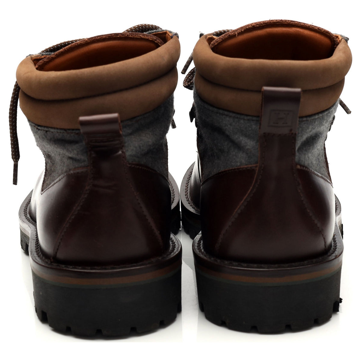 Fox Dark Brown Leather Hiking Boots UK 7