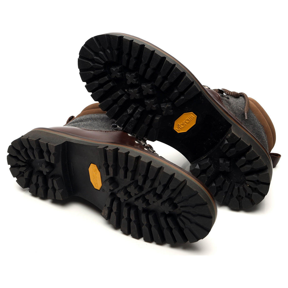 Fox Dark Brown Leather Hiking Boots UK 7