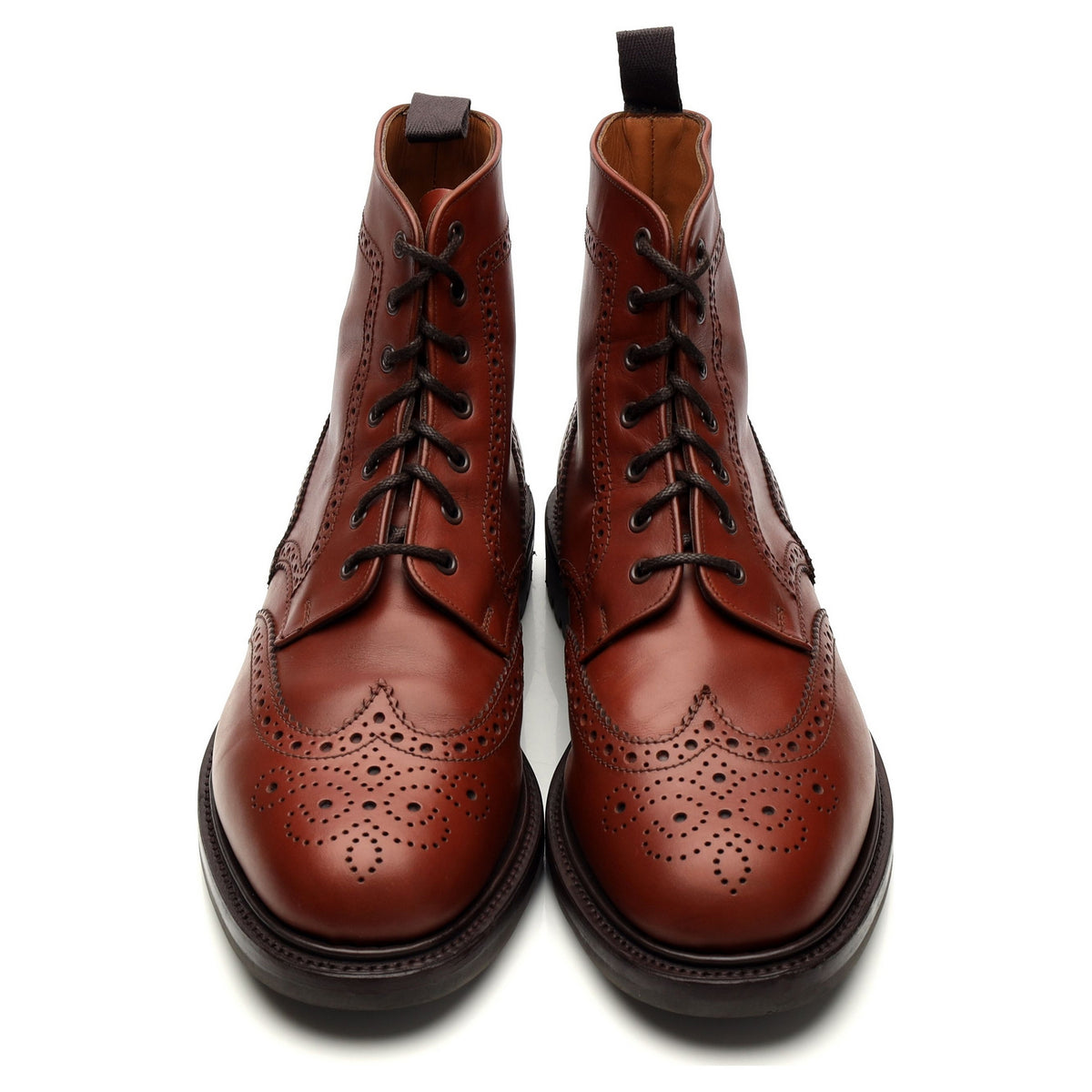 Shipton &amp; Heneage &#39;Cheltenham&#39; Tan Brown Leather Boots Brogues UK 13 F