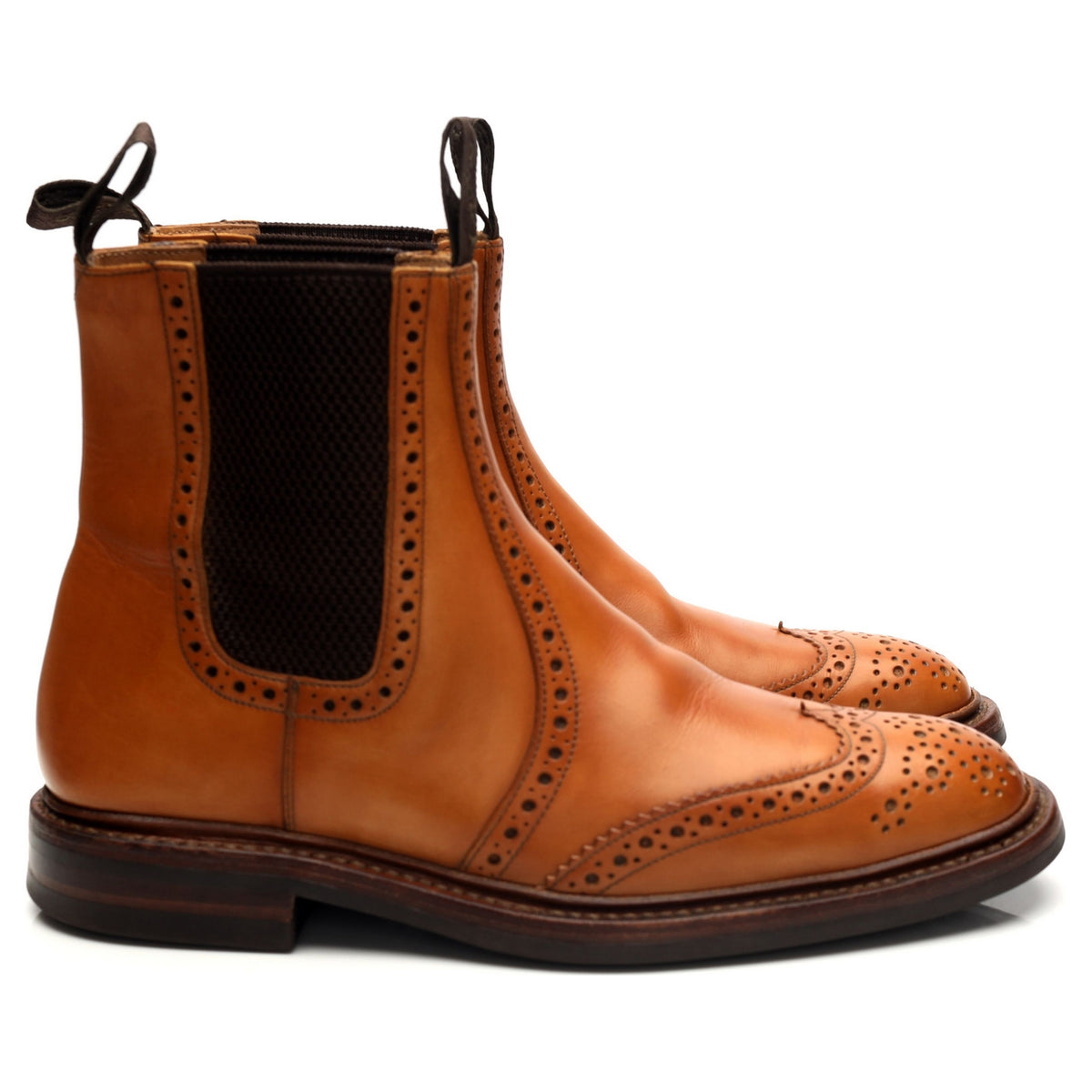 1880 &#39;Thirsk&#39; Tan Brown Leather Chelsea Boots UK 6 F