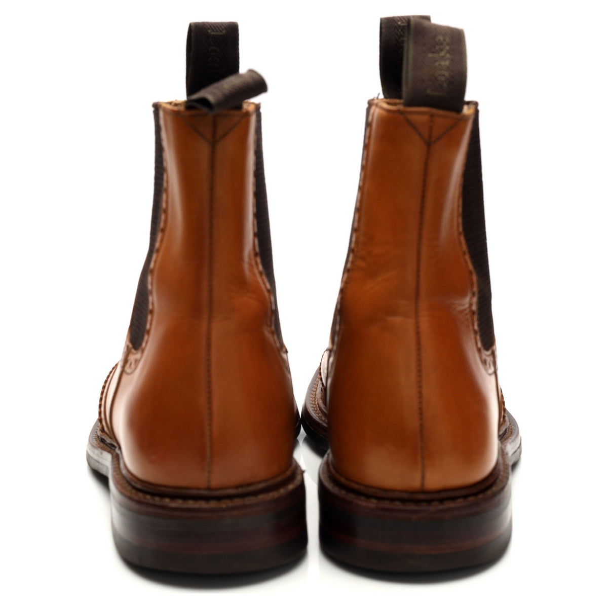1880 &#39;Thirsk&#39; Tan Brown Leather Chelsea Boots UK 6 F