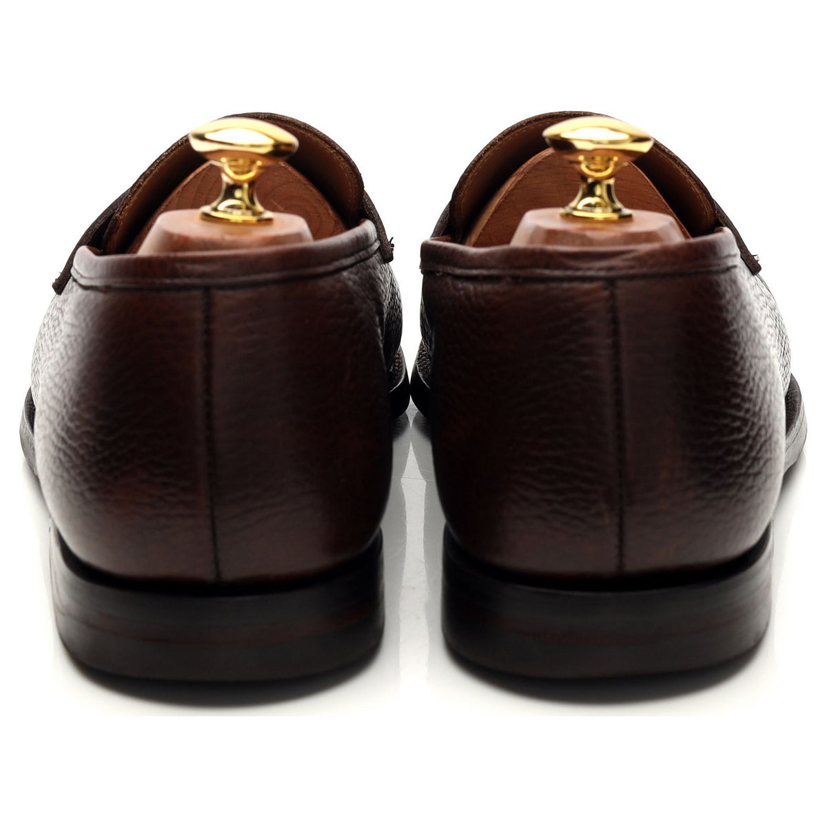 &#39;Boston&#39; Brown Grain Leather Loafer UK 10 E