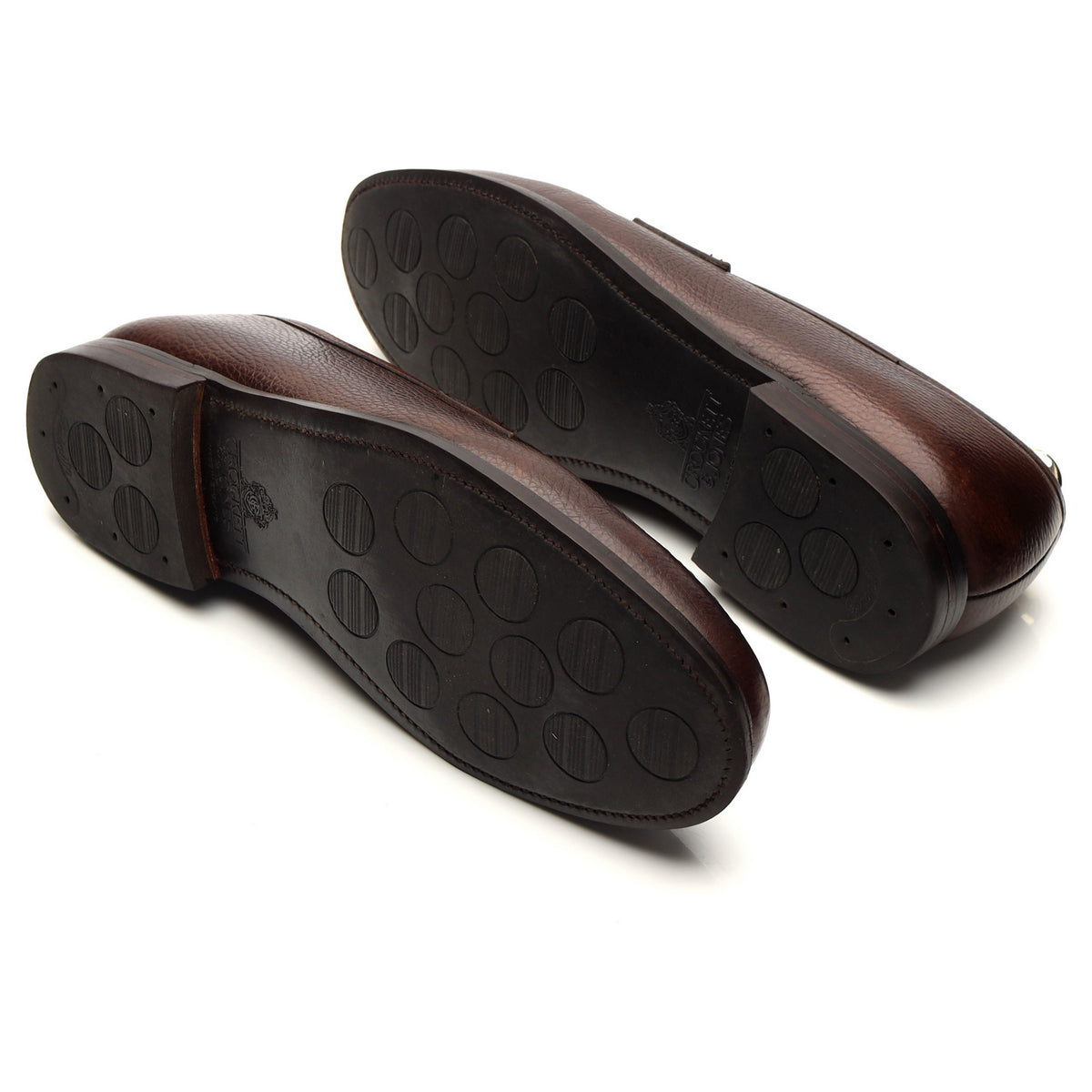 &#39;Boston&#39; Brown Grain Leather Loafer UK 10 E