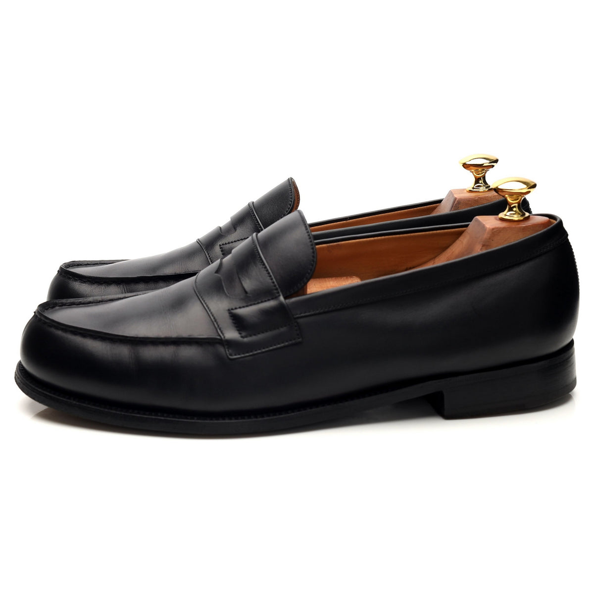 &#39;180 Mocassin&#39; Black Leather Loafers 9.5 E UK 10.5
