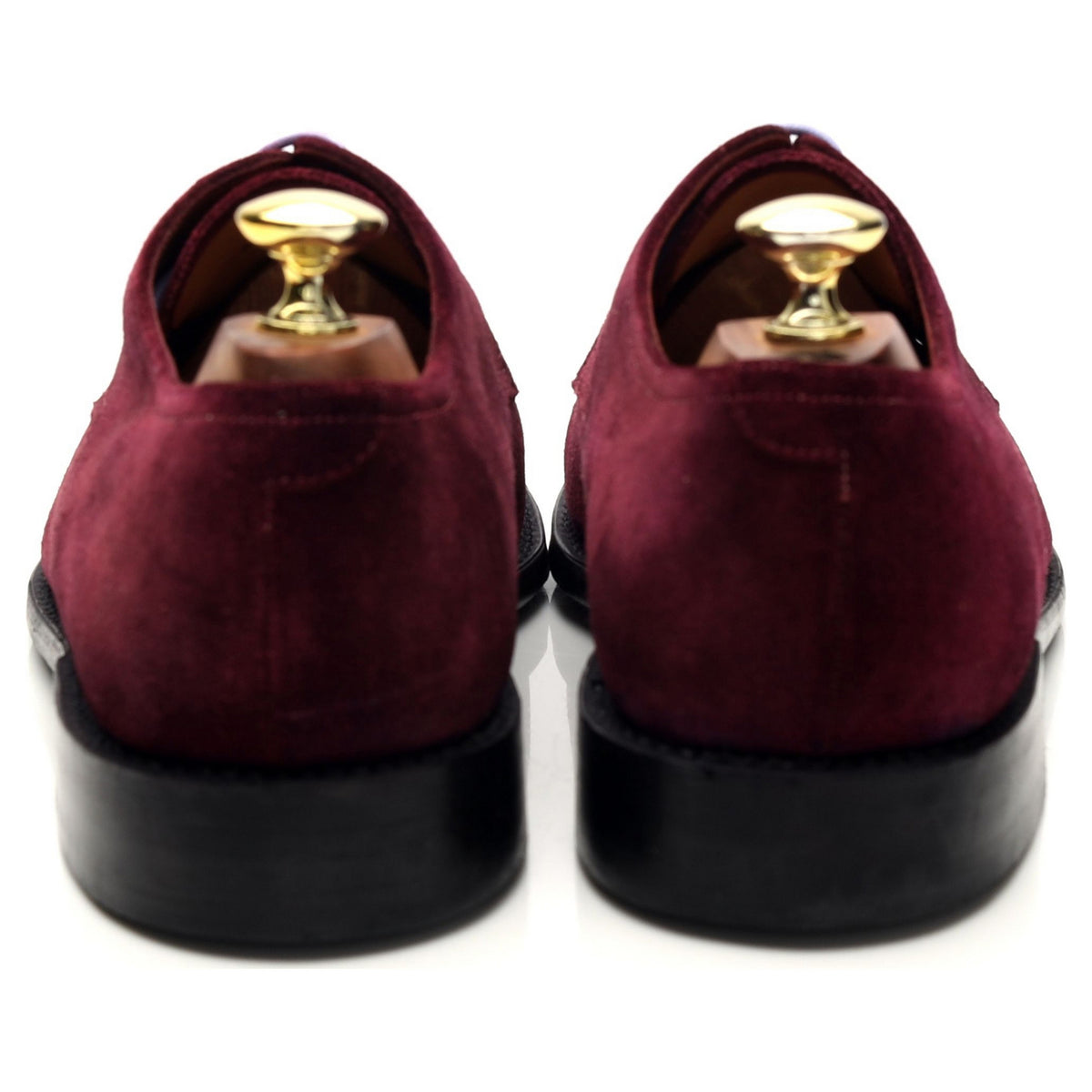 1880 &#39;Ealing&#39; Burgundy Suede Split Toe Derby UK 7.5 F
