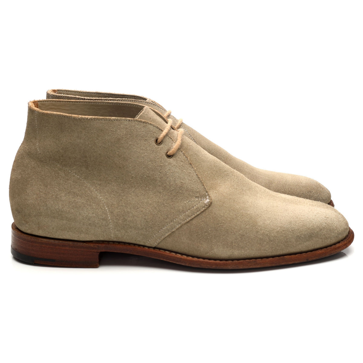 &#39;Sahara&#39; Beige Suede Chukka Boots UK 10 F